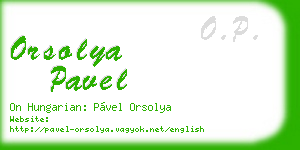 orsolya pavel business card