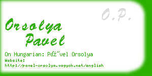 orsolya pavel business card